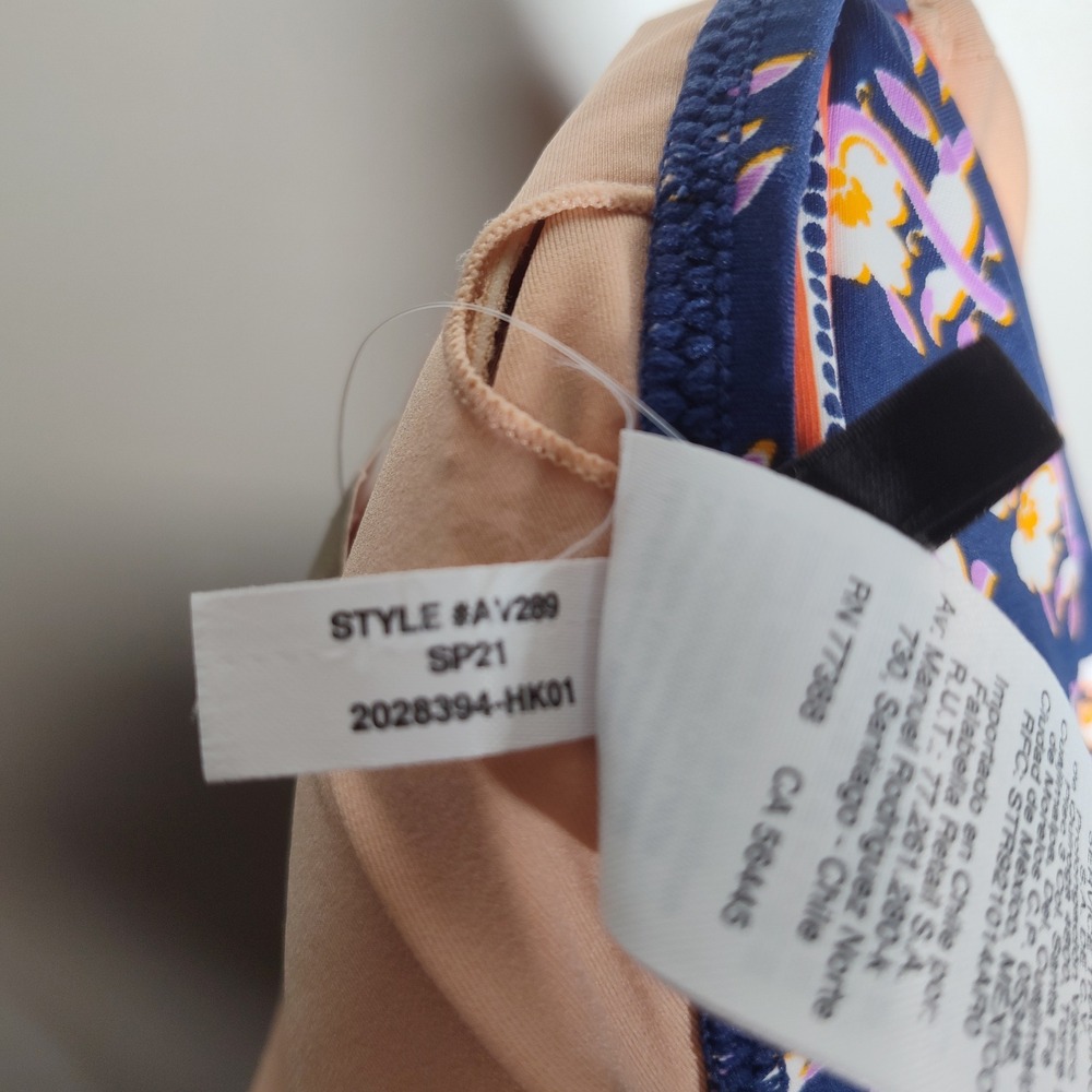 J.Crew NEW Halter V-Neck One Piece Swimsuit Navy Block Print Floral AV289 Size 0 - Picture 10 of 10
